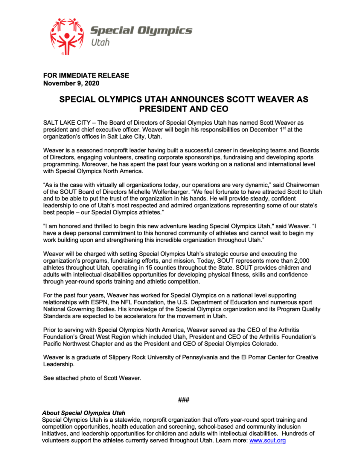 press release scott
