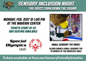 Sensory Inclusion Game with the Utah Grizzlies