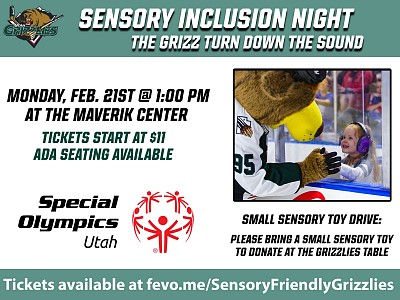 Sensory Inclusion Game with the Utah Grizzlies